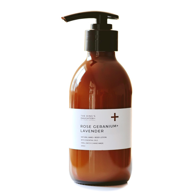 The Kings Daughter Rose Geranium & Lavender Natural Hand & Body Lotion, 200ml