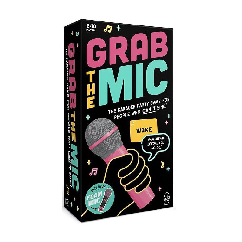 Family Board Game- Grab The Mic- Karaoke Game, 8+ Year Olds, 2-10 Players
