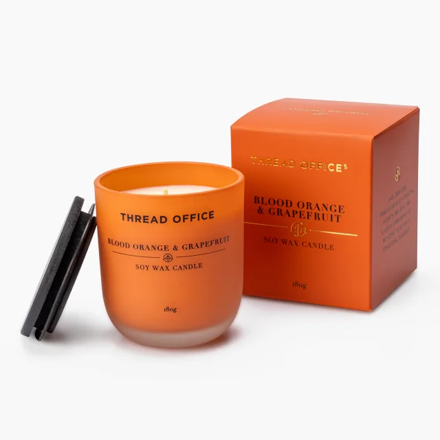 Thread Office Blood Orange & Grapefruit Candle with Lid, 180g