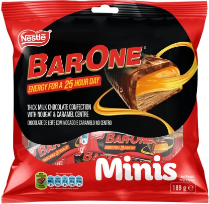 Nestle Bar One Minis Milk Chocolate Bites (189 g)